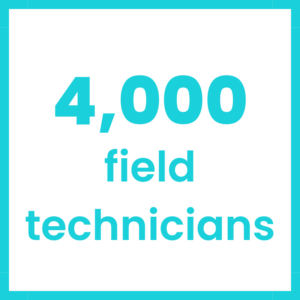 4000 field technicians